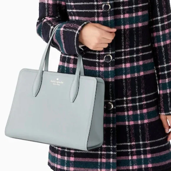 NWT Kate Spade ♠️Rowe Medium Top Zip Satchel / Avalon Mist - Picture 5 of 7